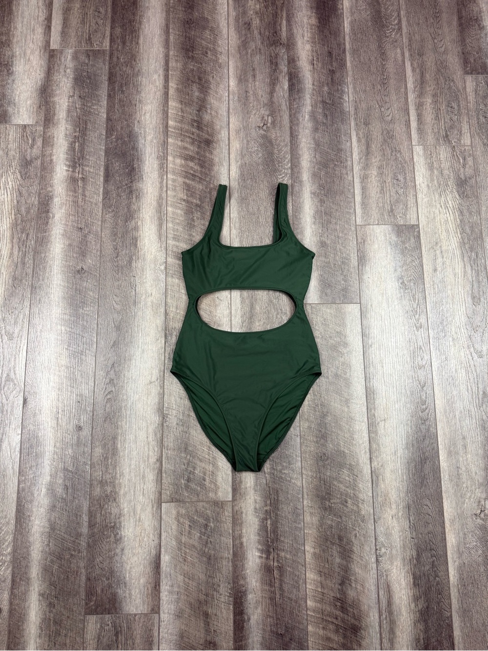 Aerie Olive Cutout One Piece Swimsuit